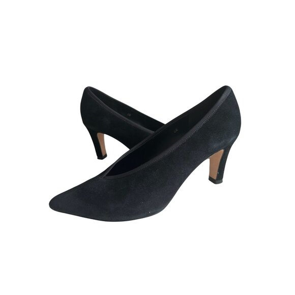 VANELI Womens Black Suede Pointed Heels Size 6 - Picture 3 of 8